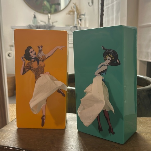 A Classy Chic Boutique Other - Retro Yellow Tissue Box Cover